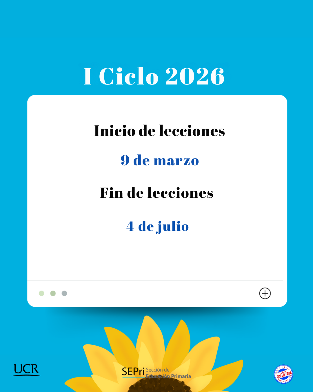inicio y cierre i ciclo 26